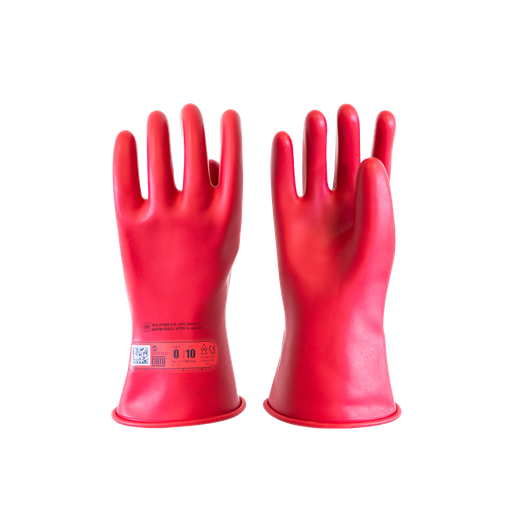 [CATCG-0-07-R-28] gants isolants iec classe 0 t07 rouge 28 cm