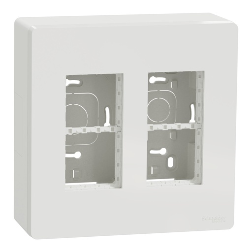 [SCHNU122418] Unica - boîte de concentration saillie complète - 2 col de 4 mod - Blanc