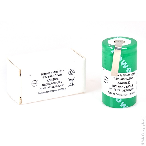 [ENIACH9035] Accumulateur(s) Accus Nimh industriels D. 1.2V 9Ah HBL