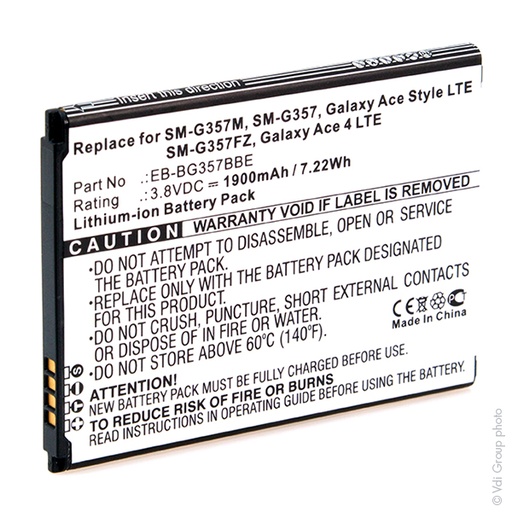 [ENIGML86196] Blister(s) x 1 Batterie téléphone portable pour Samsung 3.8V 1900mAh