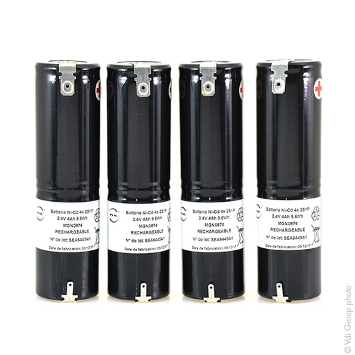 [ENIMGN0874] Pack(s) Batterie eclairage secours 2x D HT 2S1P ST4 T2 2.4V 4Ah FAST