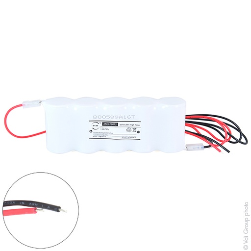 [ENIMGN9040] Batterie(s) Batterie eclairage secours 5xD ST1 + fils 6V 4Ah
