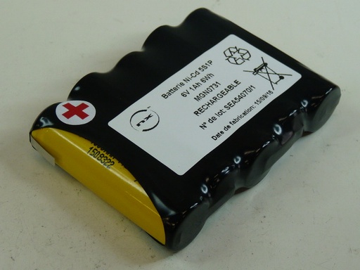 [ENIMGN0731] Pack(s) Batterie Nicd 5x AA 5S1P ST1 6V 1Ah HBL