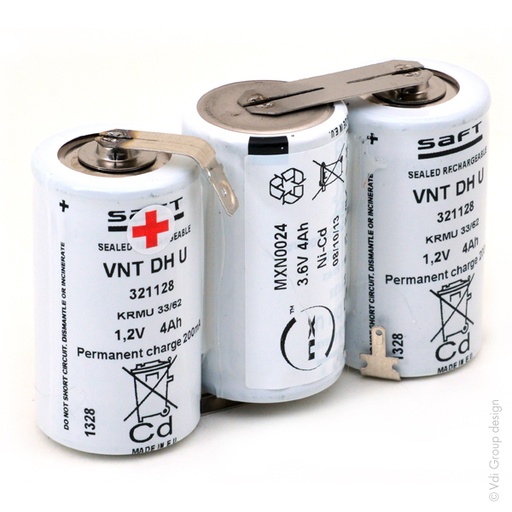 [ENIMXN0024] Pack(s) Batterie eclairage secours 3x D HT 3S1P ST1 3.6V 4.2Ah fast