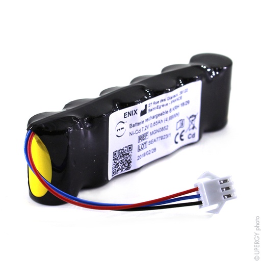[ENIMGN0852] Pack(s) Batterie médicale rechargeable 6x 2/3A 6S1P ST1 F70 7.2V 0.65Ah JST