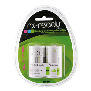 [ENIACH9027] Blister(s) x 2 Accus Nimh blister x2 D NX READY 1.2V 8000mAh