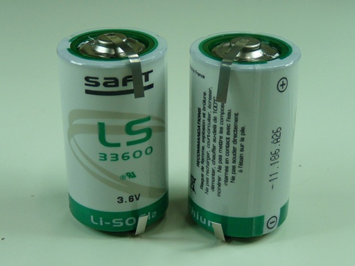 [ENIPCL00210] Pack(s) Batterie lithium 2x LS33600 D 3.6V 17Ah T2