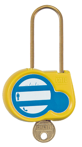 [CATAL240J111EX] cadenas export jaune 50mm d.4mm clé identique 111