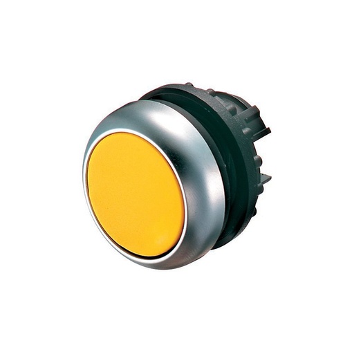 [EAT216929] Bouton-poussoir lumineux, plat, jaune, à rappel