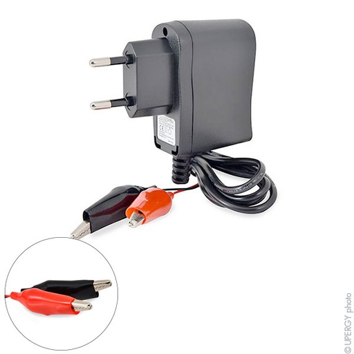 [ENICEP9012] Unité(s) Chargeur plomb NX 4V/0.5A 110-230V - pinces crocodiles (Intelligent)