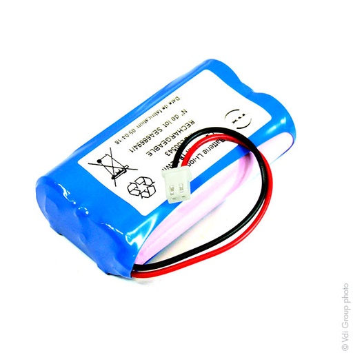 [ENIMGL00543] Pack(s) Batterie Li-Ion 2x 18650 2S1P ST1 7.2V 3.5Ah JST