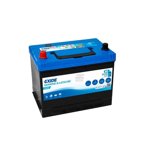 [ENIBPA70113] Batterie(s) Batterie bateau EXIDE Dual ER350 (350Wh) 12V 80Ah Auto