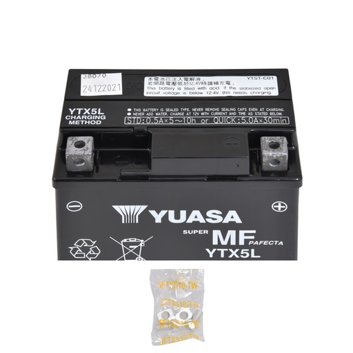[ENIMOT9204] Batterie(s) Batterie moto YUASA YTX5L-BS / YTX5L 12V 4Ah