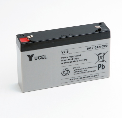 [ENIAMP92106] Batterie(s) Batterie plomb AGM YUCEL Y7-6 6V 7Ah F4.8