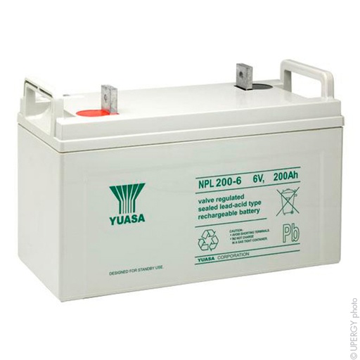 [ENIAMP9264] Batterie(s) Batterie plomb AGM YUASA NPL200-6 6V 200Ah M10-M