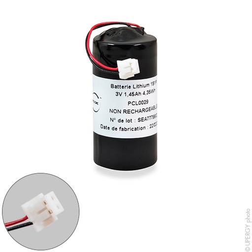[ENIPCL0029] Unité(s) Pile lithium CR123 3V 1450mAh JST