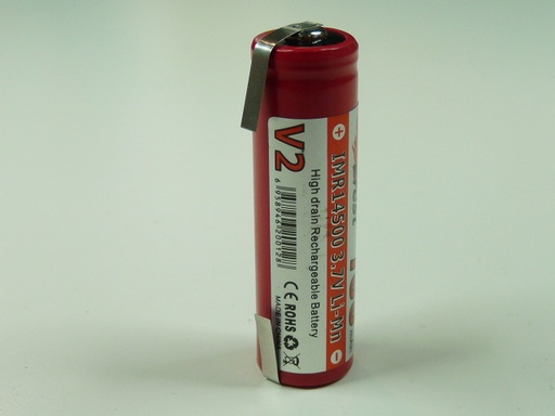 [ENIACL0009] Accumulateur(s) Accus Lithium-Ion 14500 3.7V 650mAh T2