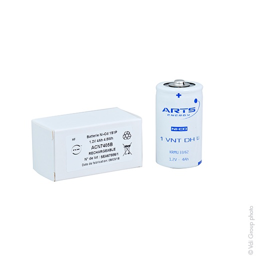[ENIACN7405B] Boîte(s) de 1 Accus Nicd industriels VNT D U 1.2V 4Ah CT
