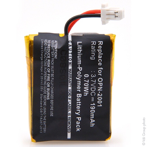 [ENIAML0678] Batterie(s) Batterie lecteur codes barres 3.7V 190mAh