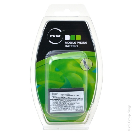 [ENIGML90456] Blister(s) x 1 Batterie téléphone portable pour Samsung 3.7V 1100mAh