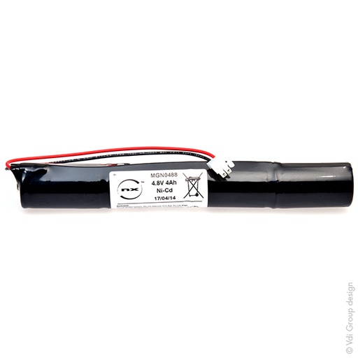 [ENIMGN0488] Accumulateur(s) Batterie eclairage secours 4x D VNT 4S1P ST4 4.8V 4.2Ah Molex