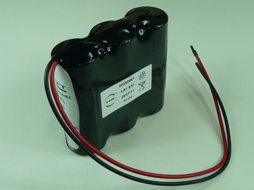 [ENIMGN0491] Pack(s) Batterie eclairage secours 3x F VRE 3S1P ST1 3.6V 8Ah Fils