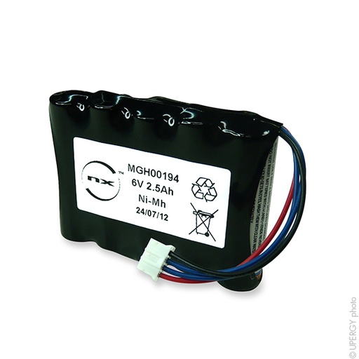 [ENIMGH00194] Pack(s) Batterie médicale rechargeable SAP AGILIA de Fresen 6V 2.5Ah JST