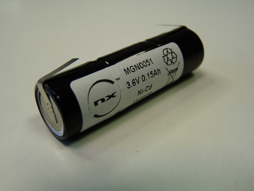 [ENIMGN0051] Pack(s) Batterie Nicd 3x 1/3AA NX 3S1P ST4 3.6V 150mAh T2