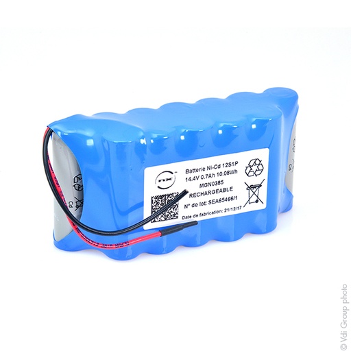 [ENIMGN0385] Pack(s) Batterie Nicd 12x AA 12S1P ST7 14.4V 700mAh F80