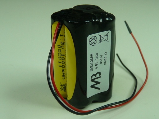[ENIMGN0655] Pack(s) Batterie Nicd 4x AA NX 4S1P ST2 4.8V 1000mAh Fils