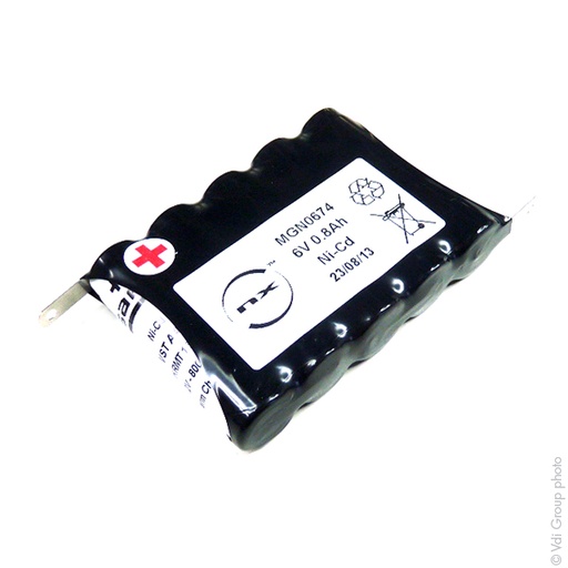 [ENIMGN0674] Pack(s) Batterie Nicd 5x AA VNT 5S1P ST1 6V 800mAh Cosse