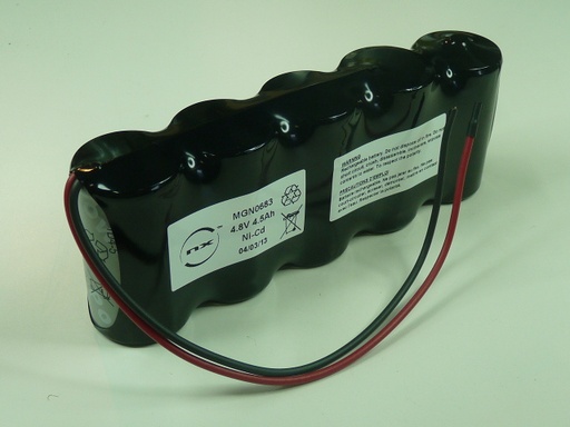 [ENIMGN0683] Pack(s) Batterie Nicd 4x D 4S1P ST1 4.8V 4500mAh Fils