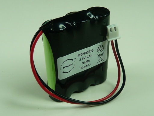 [ENIMGH00523] Pack(s) Batterie Nimh 3x AA 3S1P ST1 3.6V 2000mAh JST