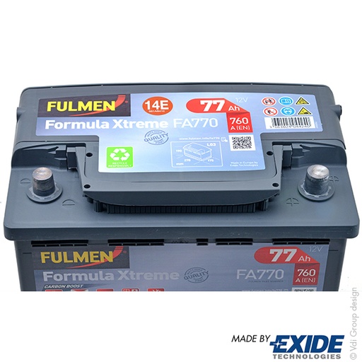 [ENIBPA7006] Batterie(s) Batterie voiture FULMEN Formula Xtreme FA770 12V 77Ah 760A