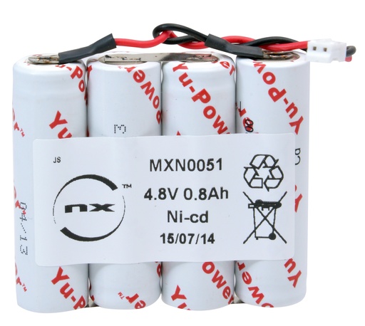 [ENIMXN0051] Pack(s) Batterie eclairage secours 4x AA HT 4S1P ST1 4.8V 800mAh JST