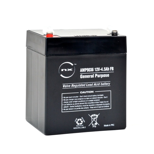 [ENIAMP9036] Unité(s) Batterie plomb AGM NX 4.5-12 General Purpose FR 12V 4.5Ah F4.8