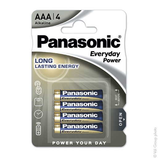 [ENIPCA6436] Blister(s) x 4 Pile alcaline blister x4 Panasonic Everyday Power LR03 - AAA 1.5V