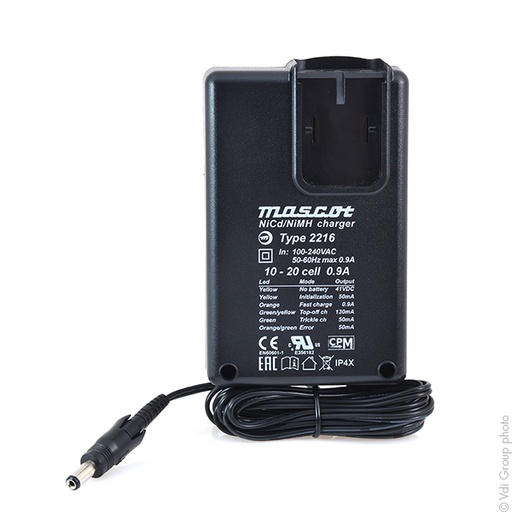 [ENICEN5138] Unité(s) Chargeur NiCd/NiMH 10 à 20 cellules/0.9A 110-230V Mascot 2216