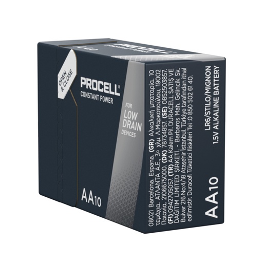 [ENIPCA2497] Boîte(s) de 10 Pile alcaline LR6 - AA Procell Constant 1.5V 3125mAh