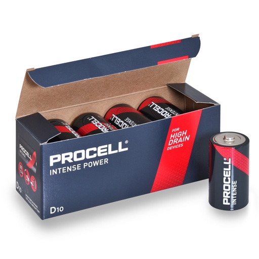 [ENIPCA24998] Boîte(s) de 10 Pile alcaline LR20 - D Procell Intense 1.5V 18.6Ah