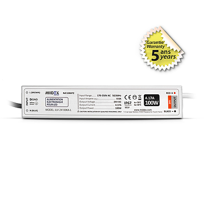 [MII100472] ALIM 24V DC LUMINEUX 100W IP67 5ANS