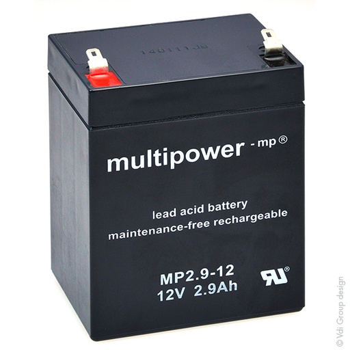 [ENIAMP0732] Batterie(s) Batterie plomb AGM MP2.9-12 12V 2.9Ah F4.8