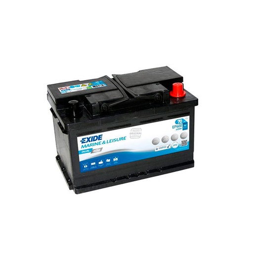 [ENIBPA70119] Batterie(s) Batterie bateau EXIDE Dual AGM EP600 (600Wh) 12V 70Ah Auto