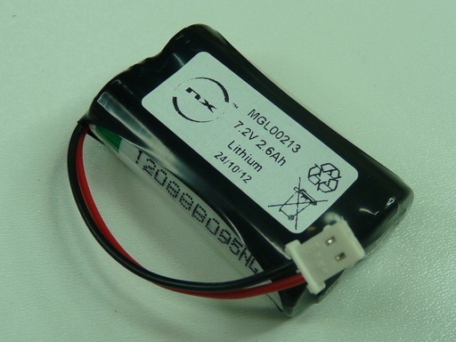 [ENIMGL00213] Pack(s) Batterie lithium 2x LS14500 2S1P ST1 7.2V 2600mAh Molex