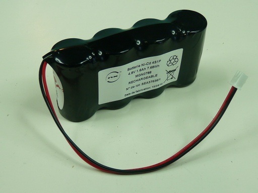 [ENIMGN0788] Pack(s) Batterie Nicd 4x SC  4S1P ST1 4.8V 1.6Ah JST