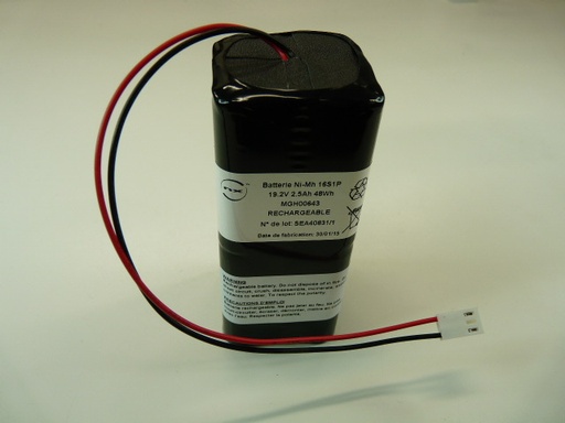 [ENIMGH00643] Pack(s) Batterie Nimh 16x AA 16S1P F200 19.2V 2.5Ah MOLEX