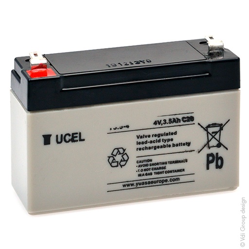 [ENIAMP92108] Batterie(s) Batterie plomb AGM YUCEL Y3.5-4 4V 3.5Ah F4.8