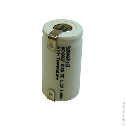 [ENIACN0047] Accumulateur(s) Accus Nicd industriels 1x SC HT 1.2V 1.6Ah T2