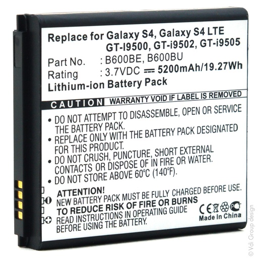 [ENIGML90425] Blister(s) x 1 Batterie téléphone portable pour Samsung 3.7V 5200mAh