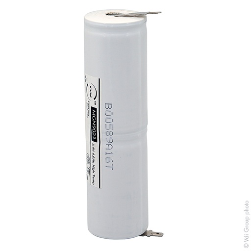 [ENIMGN9023] Unité(s) Batterie eclairage secours 2xD ST4 Faston 4.8mm (+2.8mm) 2.4V 4Ah